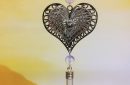 rice writing filigree four heart dreamcatcher rice charm with oplalite crystal